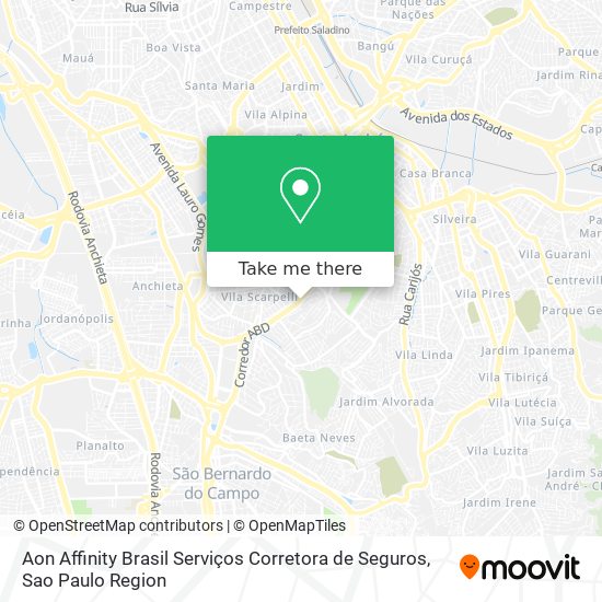 Aon Affinity Brasil Serviços Corretora de Seguros map