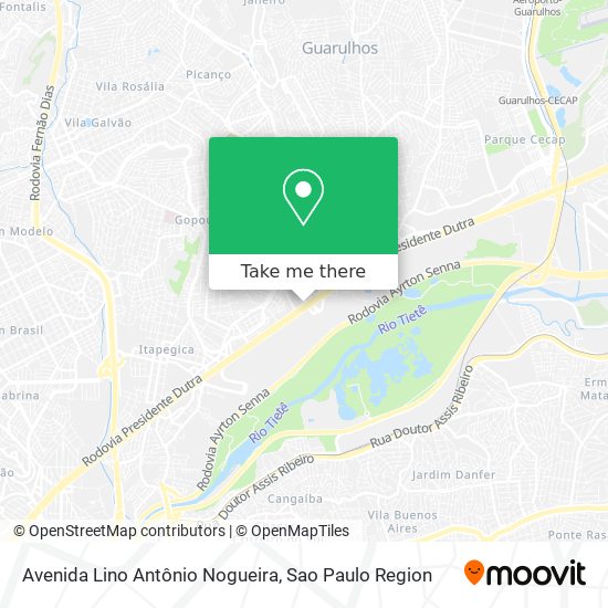 Mapa Avenida Lino Antônio Nogueira