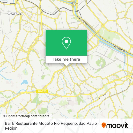 Mapa Bar E Restaurante Mocoto Rio Pequeno