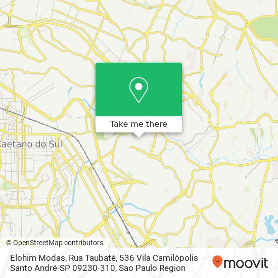 Mapa Elohim Modas, Rua Taubaté, 536 Vila Camilópolis Santo André-SP 09230-310