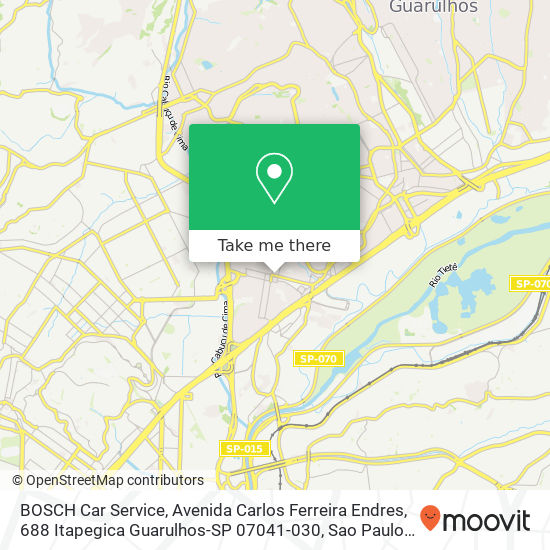 BOSCH Car Service, Avenida Carlos Ferreira Endres, 688 Itapegica Guarulhos-SP 07041-030 map