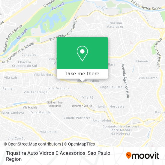 Tiquatira Auto Vidros E Acessorios map