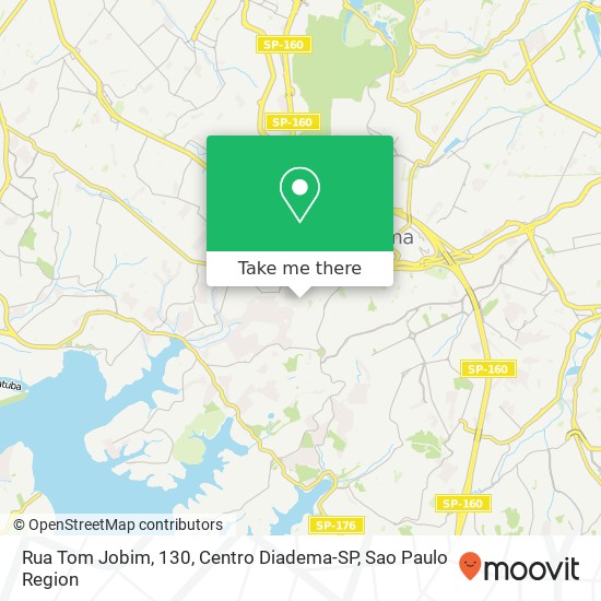 Mapa Rua Tom Jobim, 130, Centro Diadema-SP