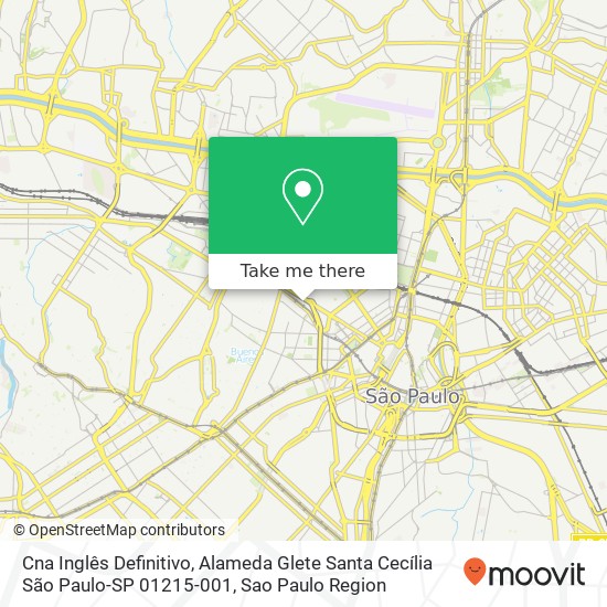 Cna Inglês Definitivo, Alameda Glete Santa Cecília São Paulo-SP 01215-001 map