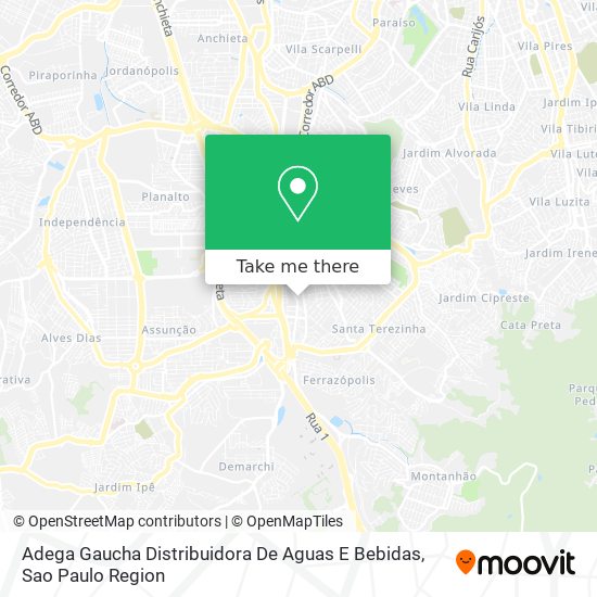 Adega Gaucha Distribuidora De Aguas E Bebidas map