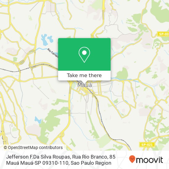 Jefferson F.Da Silva Roupas, Rua Rio Branco, 85 Mauá Mauá-SP 09310-110 map