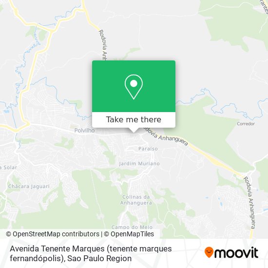 Avenida Tenente Marques (tenente marques fernandópolis) map