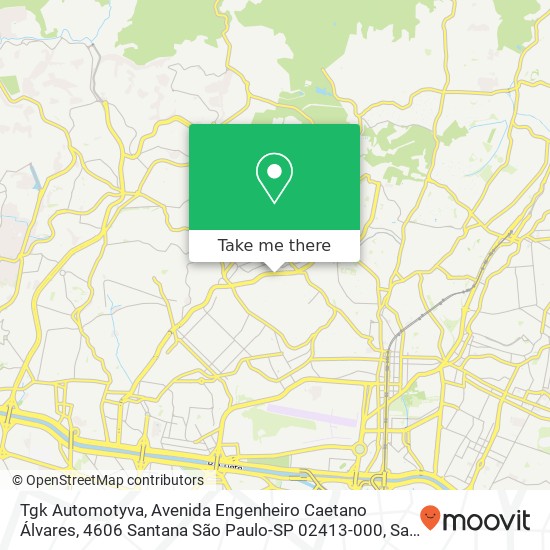 Mapa Tgk Automotyva, Avenida Engenheiro Caetano Álvares, 4606 Santana São Paulo-SP 02413-000