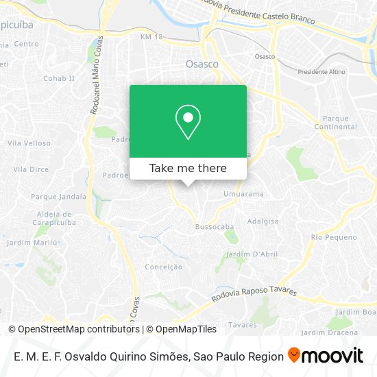 E. M. E. F. Osvaldo Quirino Simões map