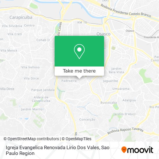 Igreja Evangelica Renovada Lirio Dos Vales map