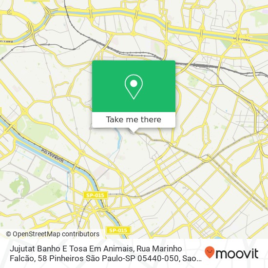 Mapa Jujutat Banho E Tosa Em Animais, Rua Marinho Falcão, 58 Pinheiros São Paulo-SP 05440-050