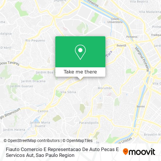 Mapa Fiauto Comercio E Representacao De Auto Pecas E Servicos Aut