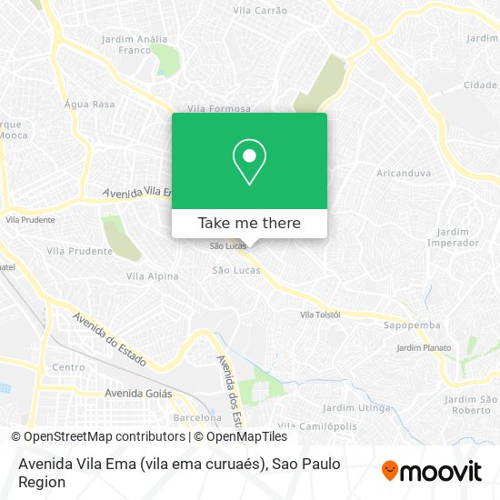 Mapa Avenida Vila Ema (vila ema curuaés)