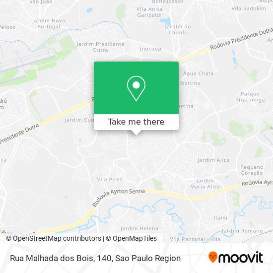 Rua Malhada dos Bois, 140 map