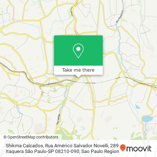 Mapa Shikma Calcados, Rua Américo Salvador Novelli, 289 Itaquera São Paulo-SP 08210-090
