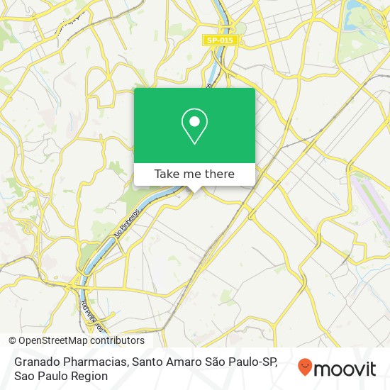 Mapa Granado Pharmacias, Santo Amaro São Paulo-SP