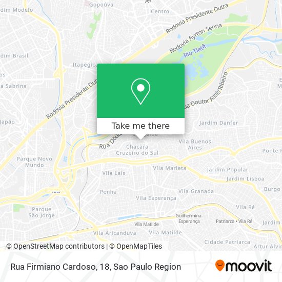Mapa Rua Firmiano Cardoso, 18