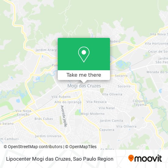 Lipocenter Mogi das Cruzes map