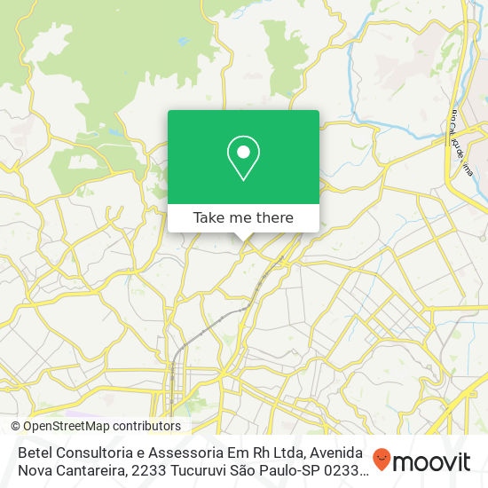 Betel Consultoria e Assessoria Em Rh Ltda, Avenida Nova Cantareira, 2233 Tucuruvi São Paulo-SP 02331-003 map