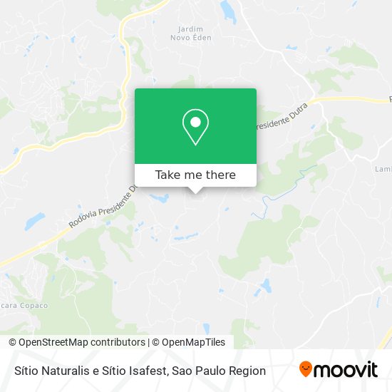 Sítio Naturalis e Sítio Isafest map