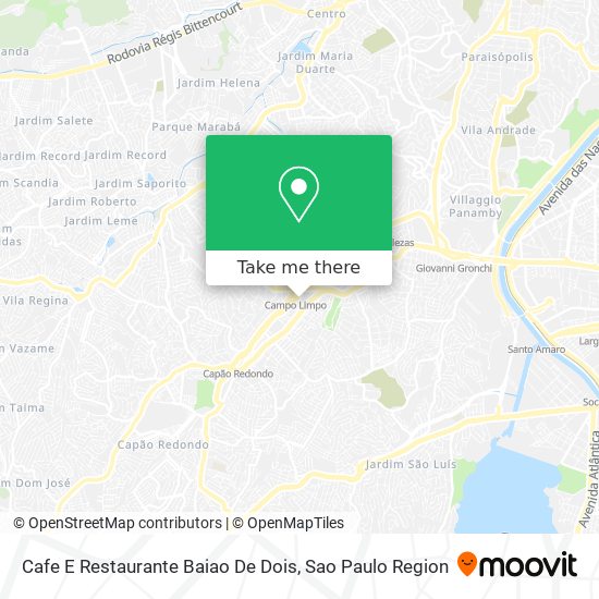 Cafe E Restaurante Baiao De Dois map