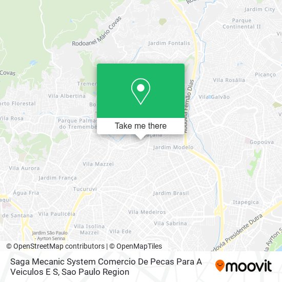 Mapa Saga Mecanic System Comercio De Pecas Para A Veiculos E S