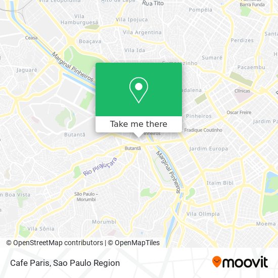 Mapa Cafe Paris