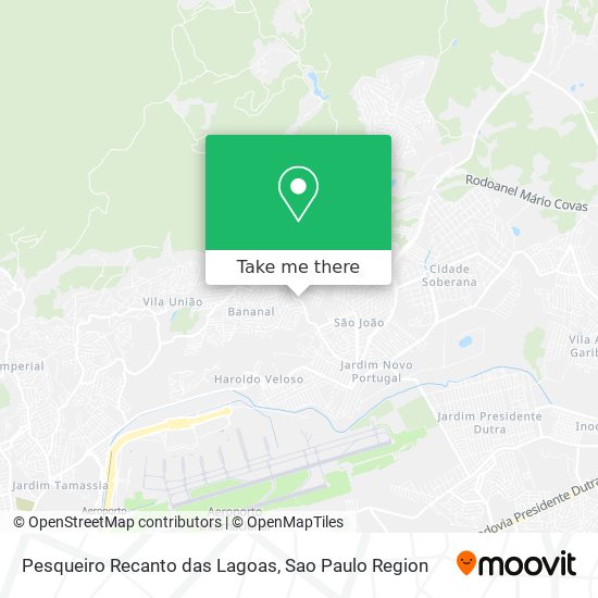 Pesqueiro Recanto das Lagoas map