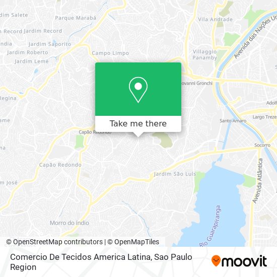 Comercio De Tecidos America Latina map