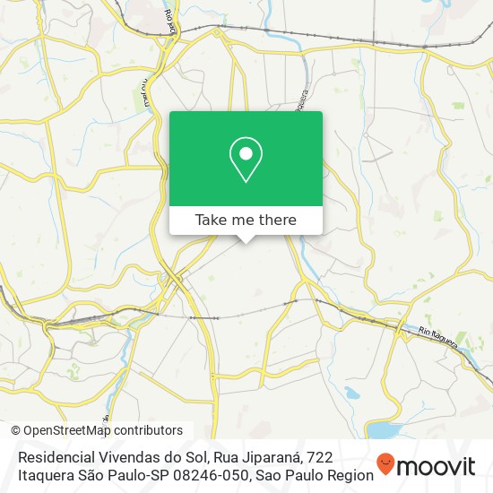 Mapa Residencial Vivendas do Sol, Rua Jiparaná, 722 Itaquera São Paulo-SP 08246-050