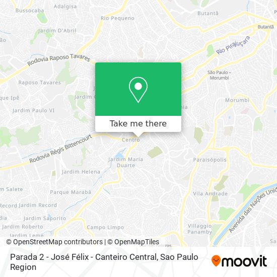 Parada 2 - José Félix - Canteiro Central map