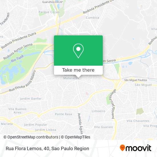 Mapa Rua Flora Lemos, 40
