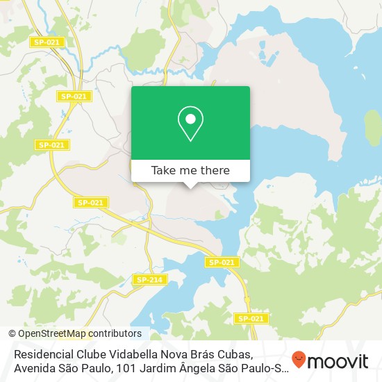 Mapa Residencial Clube Vidabella Nova Brás Cubas, Avenida São Paulo, 101 Jardim Ângela São Paulo-SP 04963-110