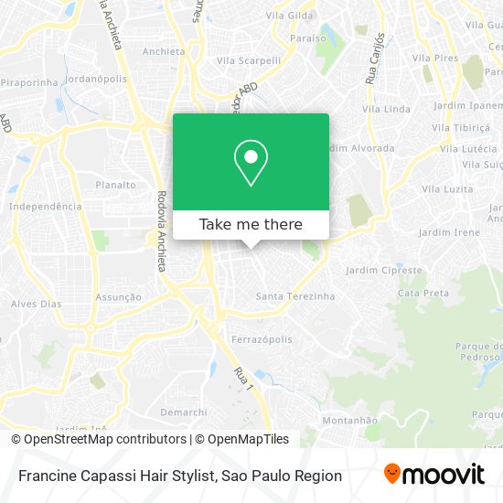 Francine Capassi Hair Stylist map