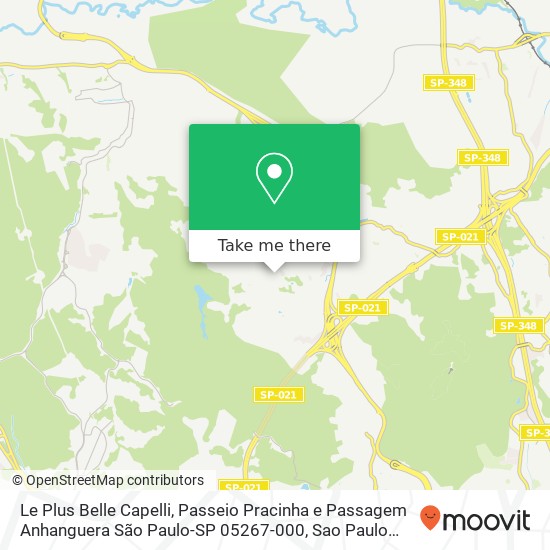 Mapa Le Plus Belle Capelli, Passeio Pracinha e Passagem Anhanguera São Paulo-SP 05267-000