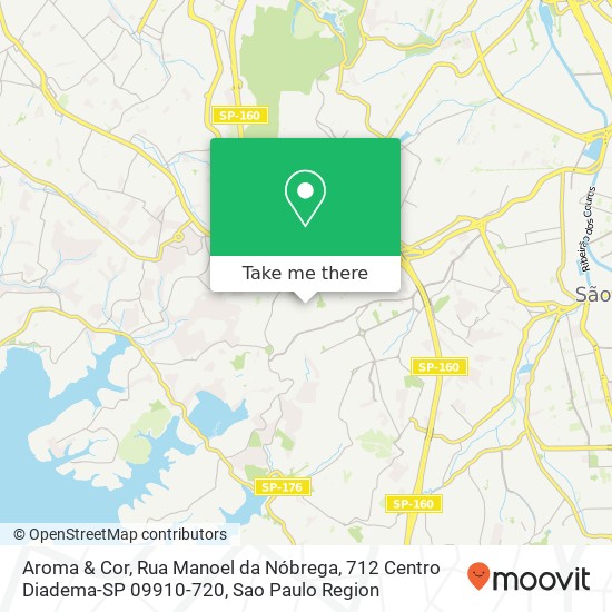 Mapa Aroma & Cor, Rua Manoel da Nóbrega, 712 Centro Diadema-SP 09910-720