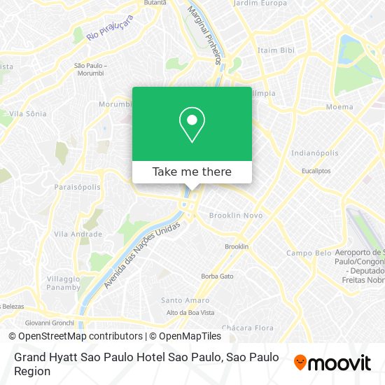 Grand Hyatt Sao Paulo Hotel Sao Paulo map