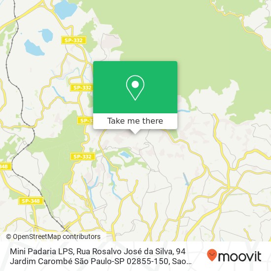 Mapa Mini Padaria LPS, Rua Rosalvo José da Silva, 94 Jardim Carombé São Paulo-SP 02855-150