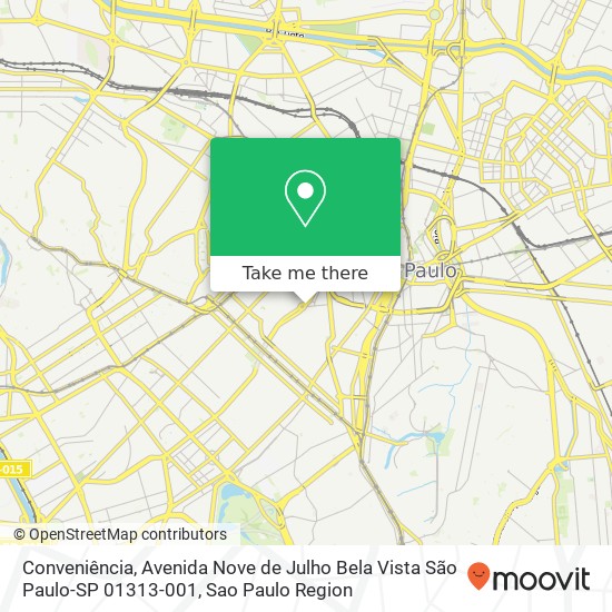 Conveniência, Avenida Nove de Julho Bela Vista São Paulo-SP 01313-001 map