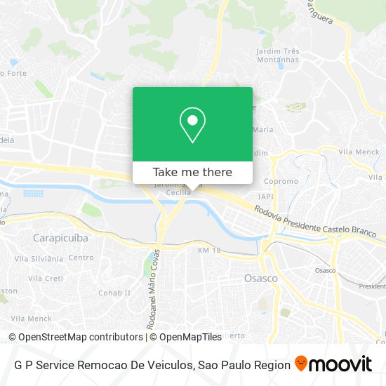 G P Service Remocao De Veiculos map