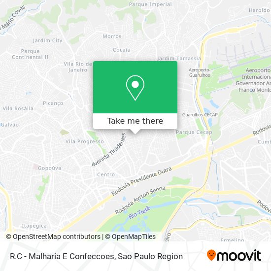 R.C - Malharia E Confeccoes map