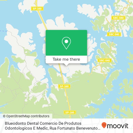 Blueodonto Dental Comercio De Produtos Odontologicos E Medic, Rua Fortunato Benevenuto Finco, 1100 São Bernardo do Campo-SP map