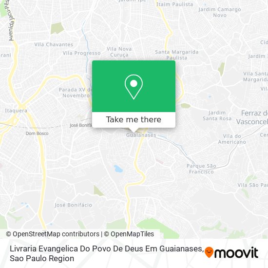 Livraria Evangelica Do Povo De Deus Em Guaianases map