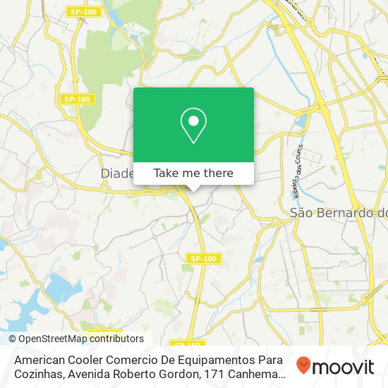 American Cooler Comercio De Equipamentos Para Cozinhas, Avenida Roberto Gordon, 171 Canhema Diadema-SP 09990-090 map