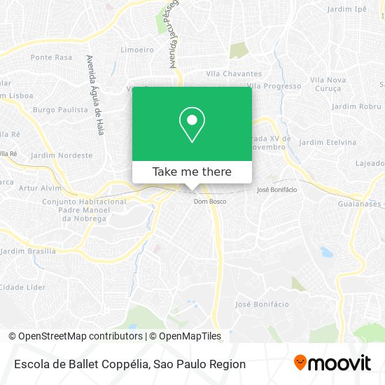 Mapa Escola de Ballet Coppélia