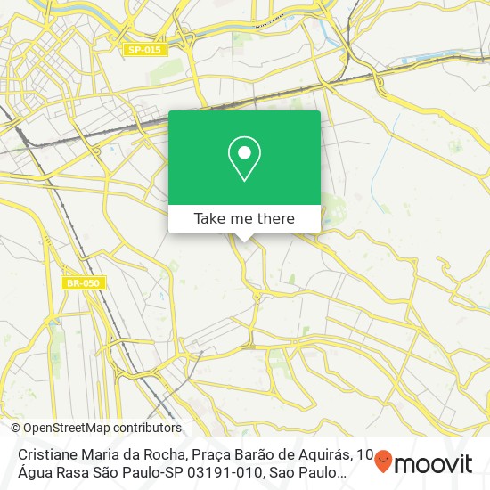 Cristiane Maria da Rocha, Praça Barão de Aquirás, 10 Água Rasa São Paulo-SP 03191-010 map