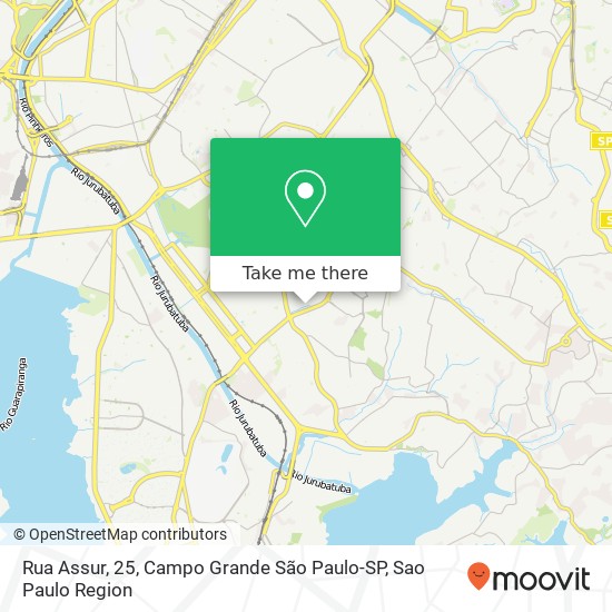 Mapa Rua Assur, 25, Campo Grande São Paulo-SP