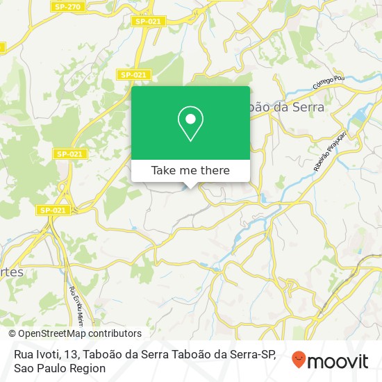 Mapa Rua Ivoti, 13, Taboão da Serra Taboão da Serra-SP