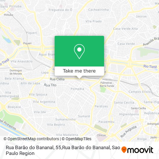 Mapa Rua Barão do Bananal, 55,Rua Barão do Bananal