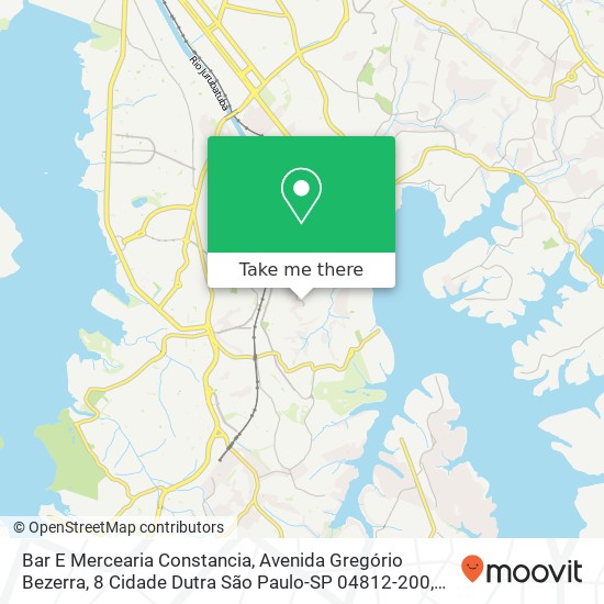 Mapa Bar E Mercearia Constancia, Avenida Gregório Bezerra, 8 Cidade Dutra São Paulo-SP 04812-200